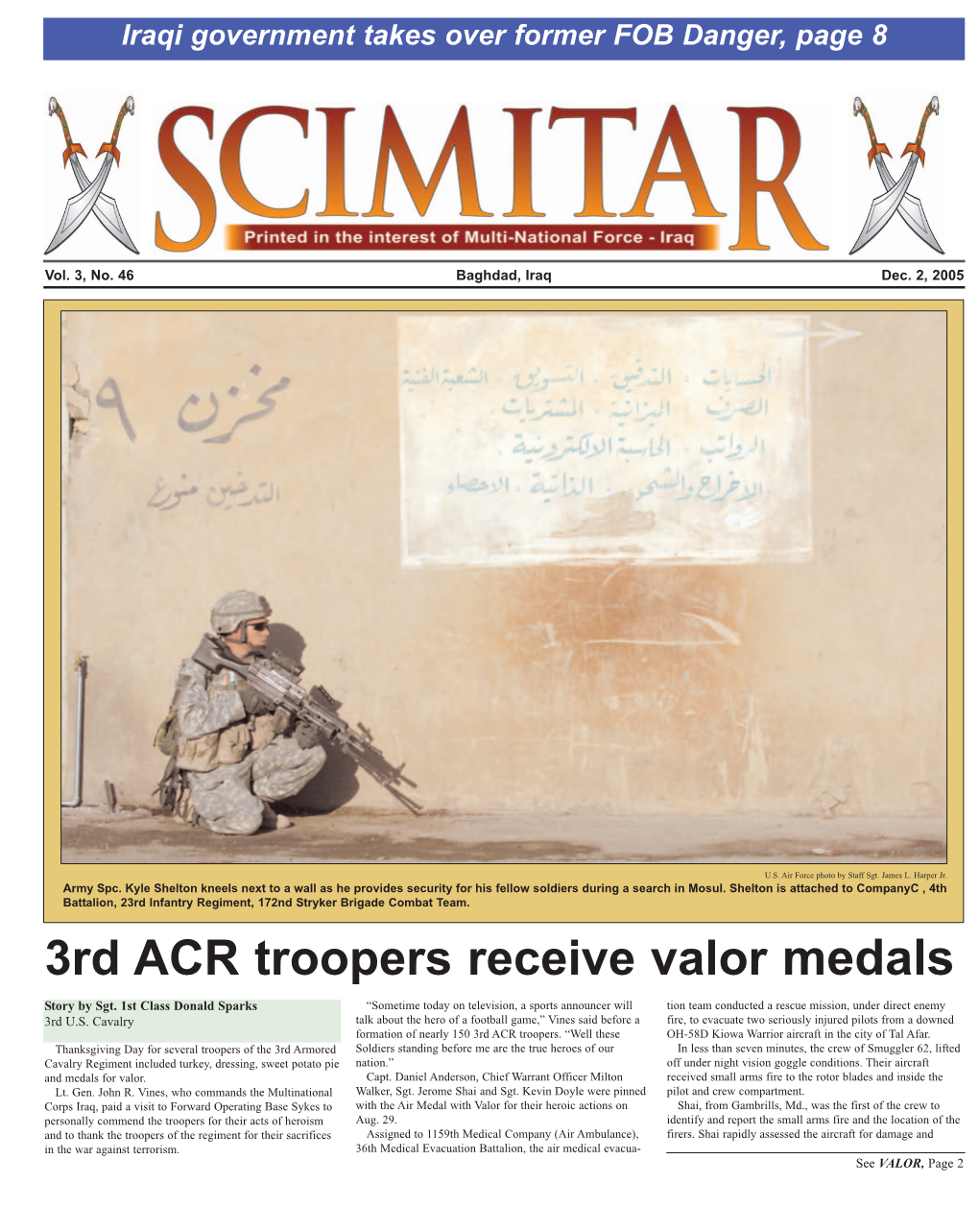 3Rd ACR Troopers Receive Valor Medals