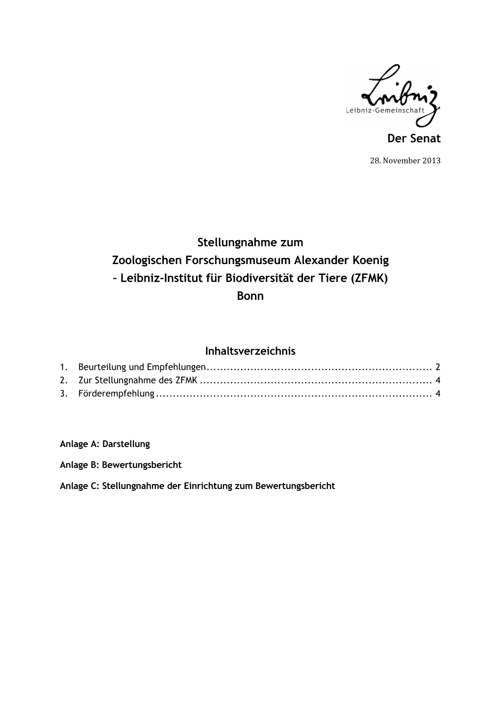 Senatsausschuss Evaluierung Vor