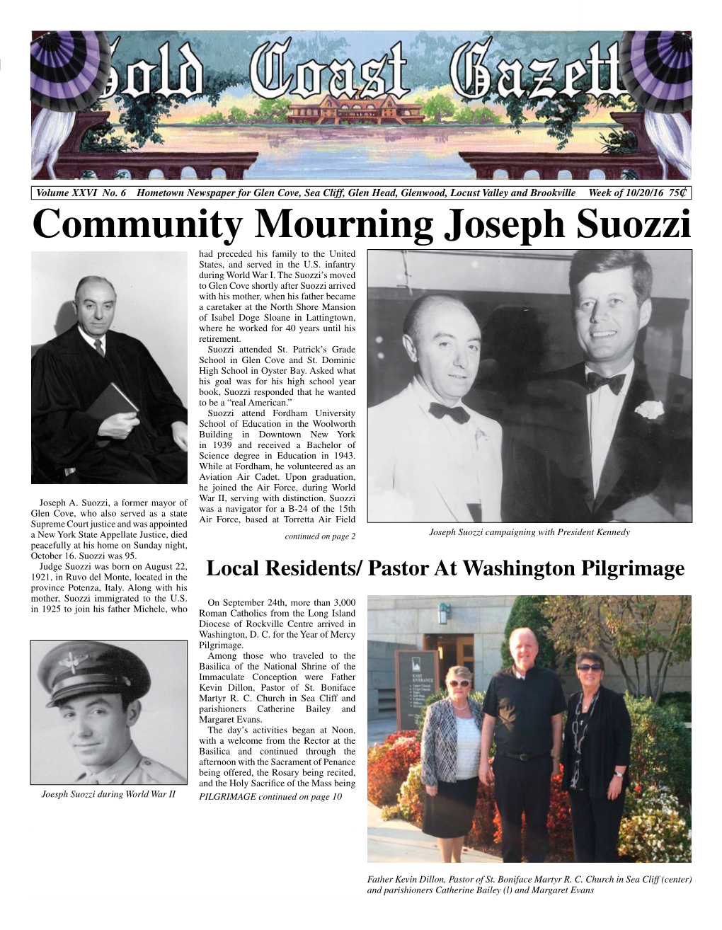 Community Mourning Joseph Suozzi Had Preceded His Family to the United States, and Served in the U.S