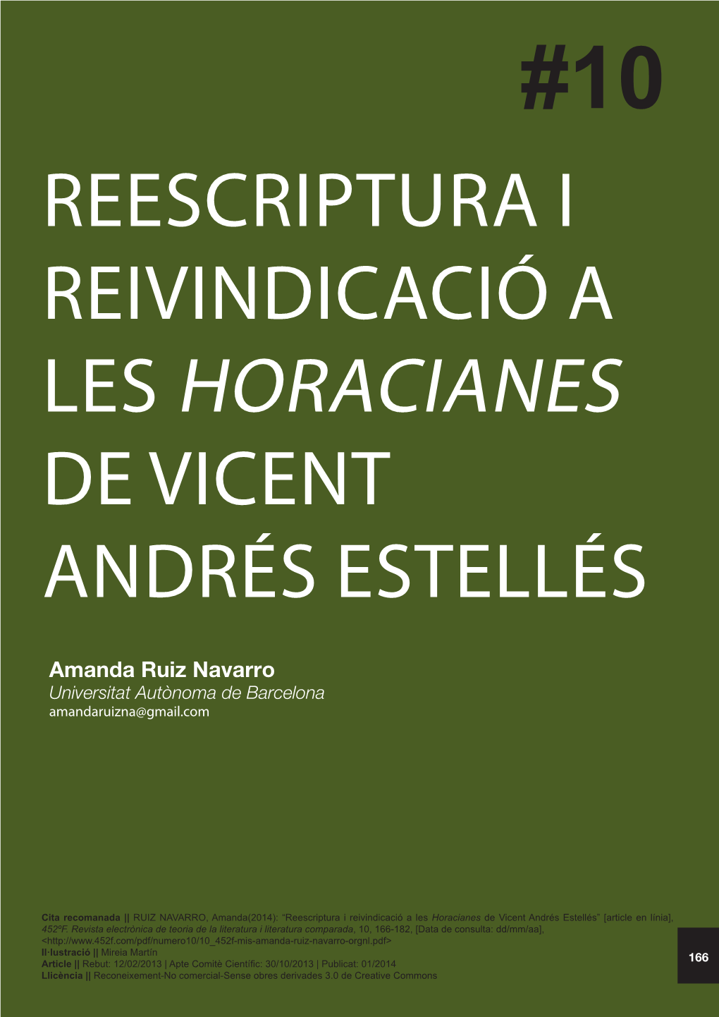 Les Horacianes De Vicent Andrés Estellés