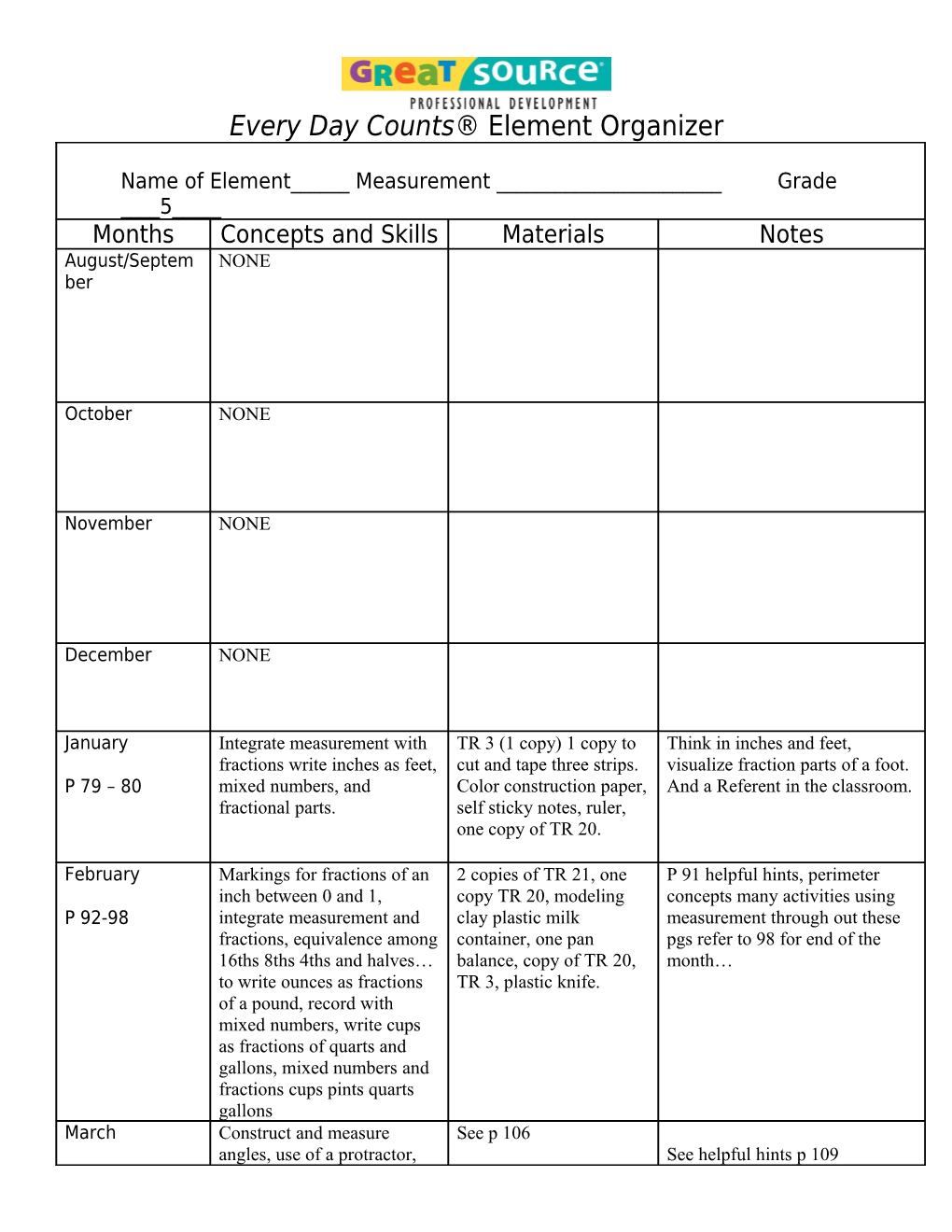 Every Day Counts Element Organizer