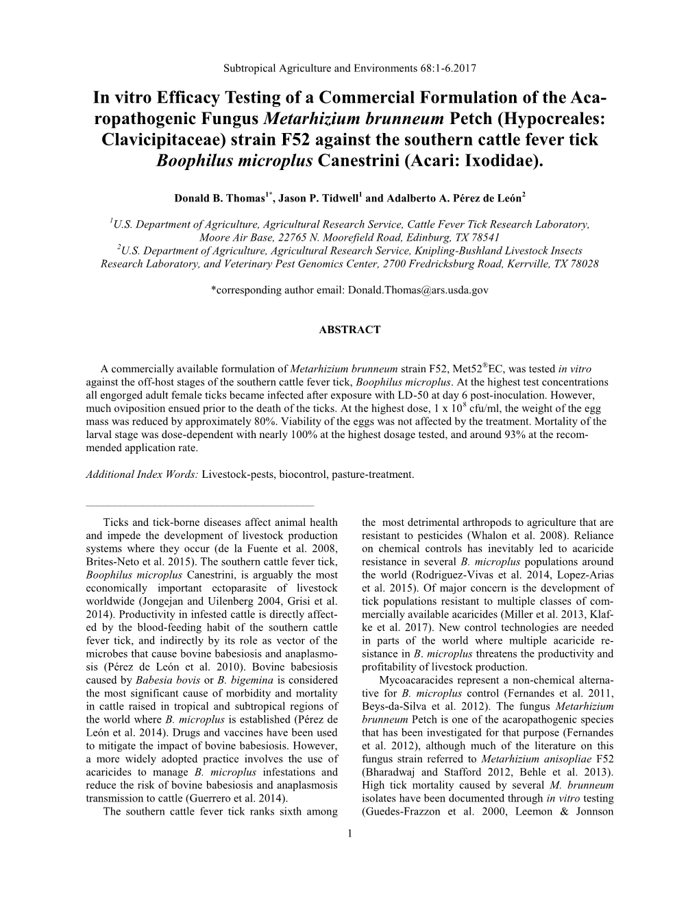 Ropathogenic Fungus Metarhizium Brunneum Petch