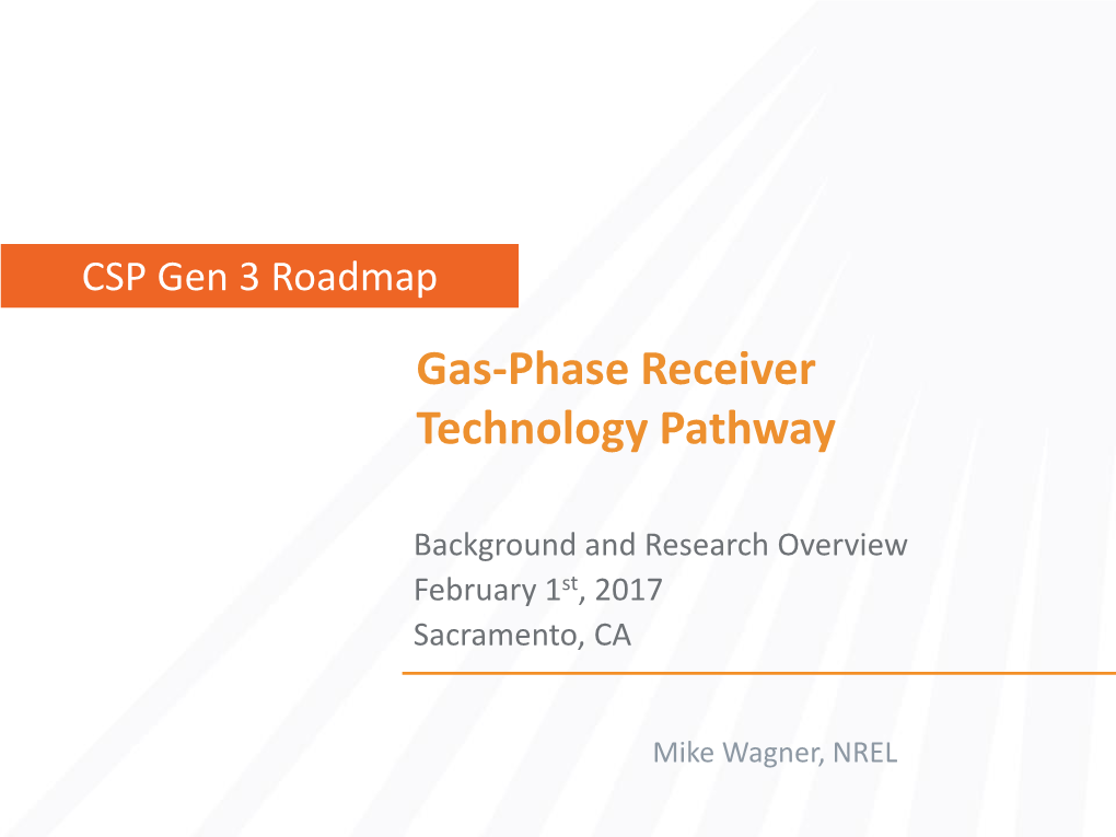 Gas-Phase Receiver Technology Pathway