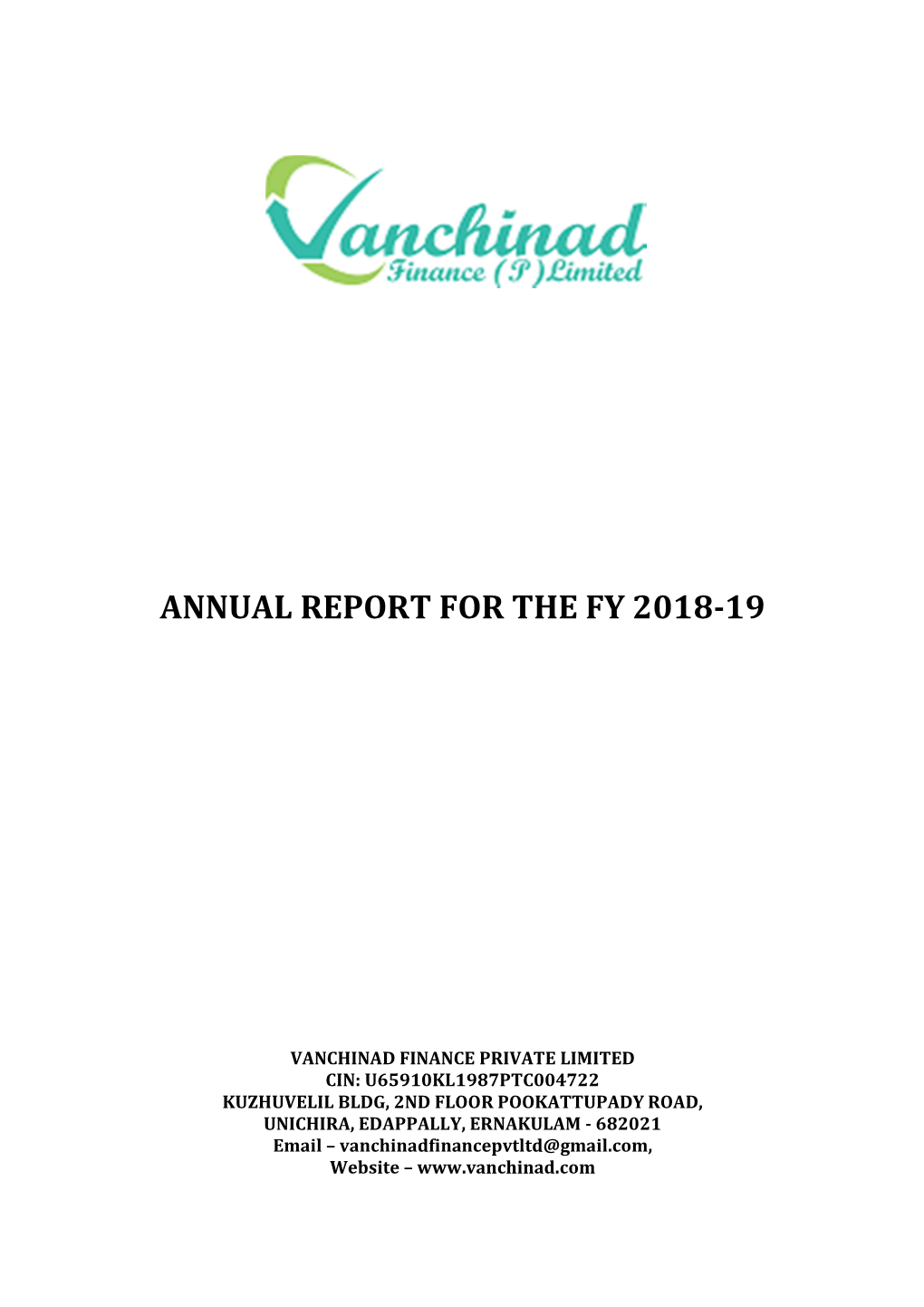 Annual Report for the Fy 2018-19