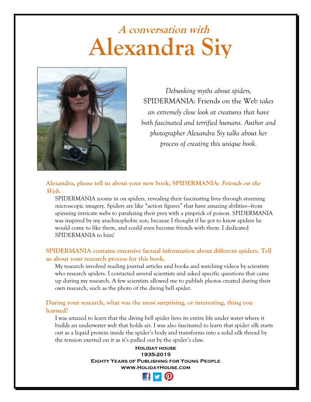 Q&A with Author Alexandra