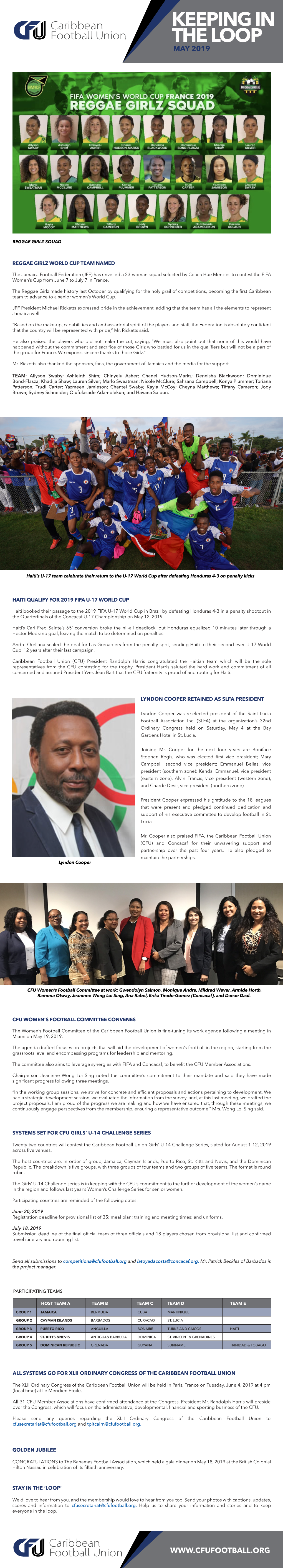 CFU Newsletter MAY 2019 ENGLISH Version