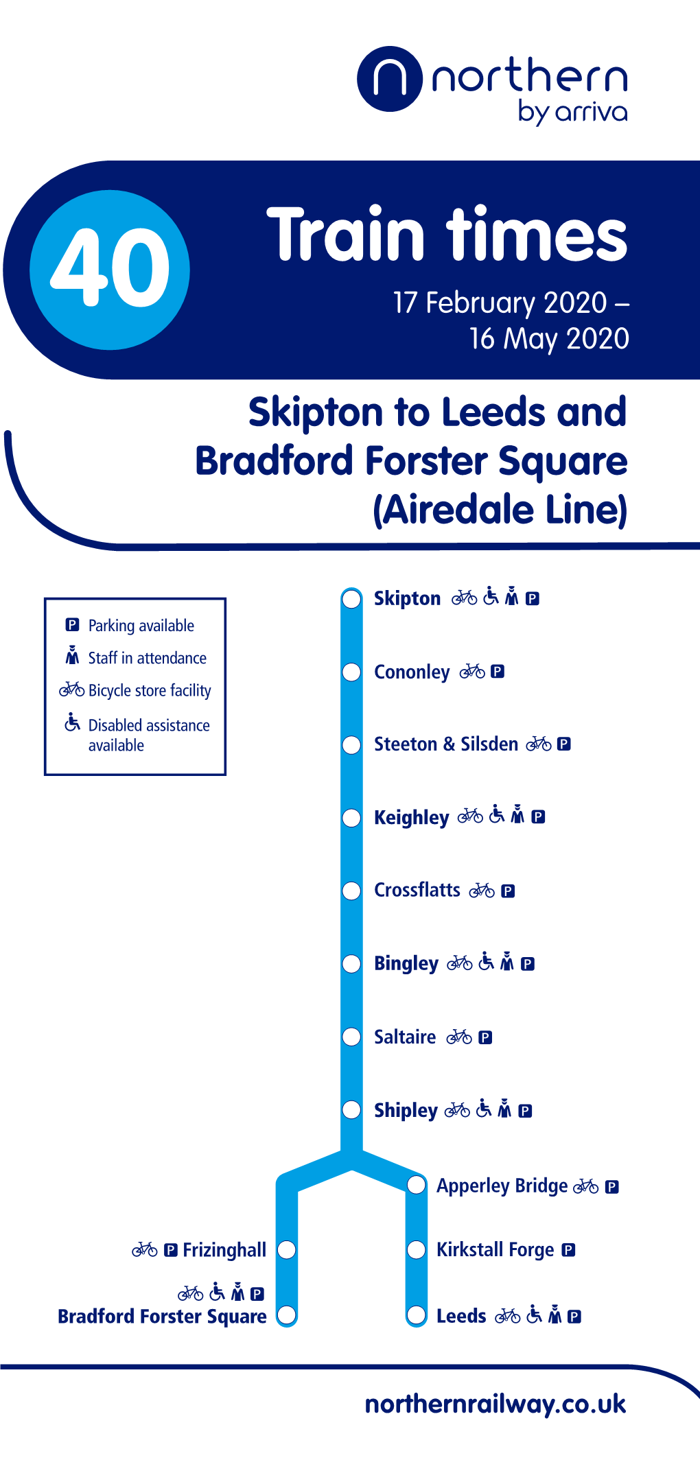 40 Train Times Skipton to Leeds and Bradford Forster Square