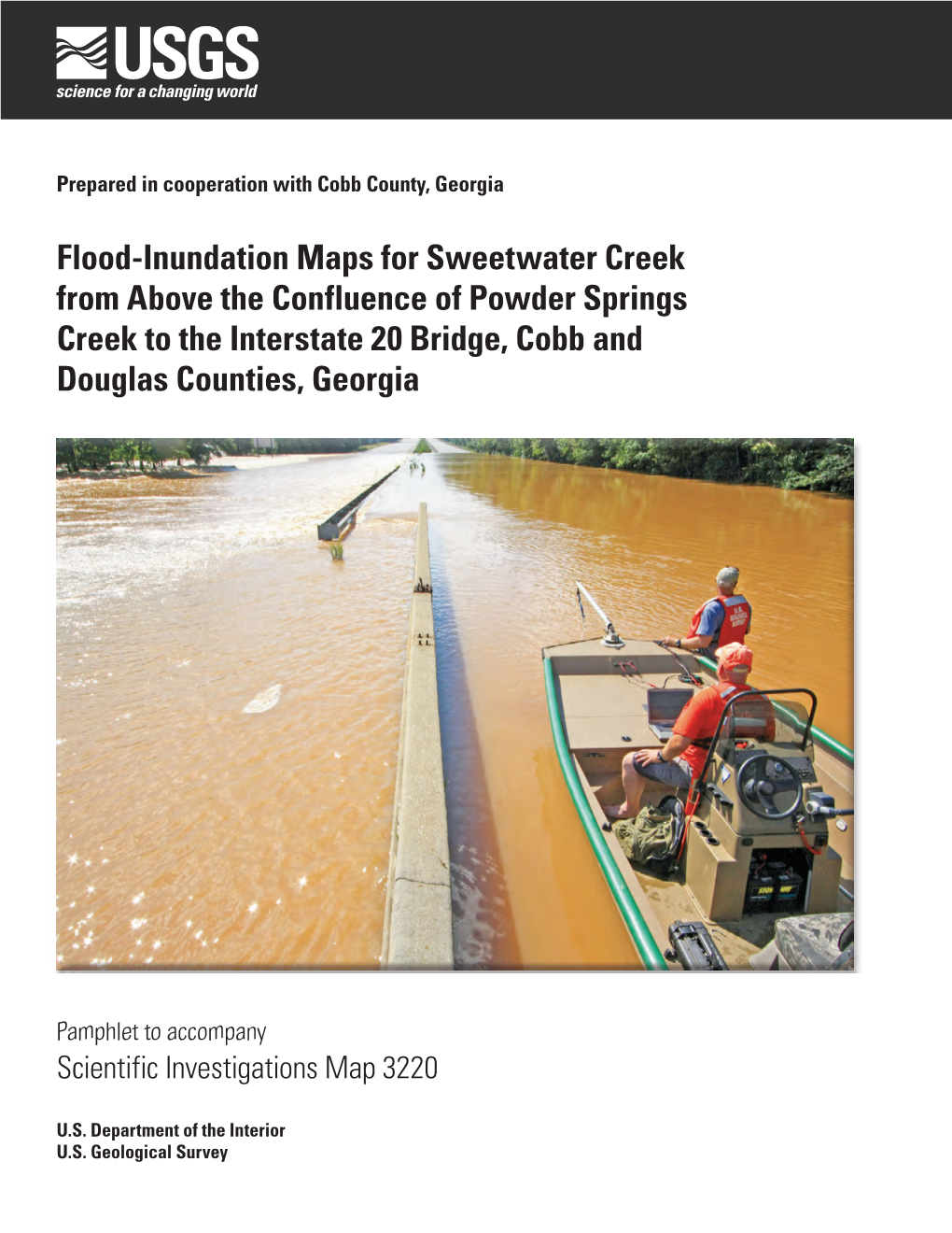 Flood-Inundation Maps for Sweetwater Creek from Above the Confluence of Powder Springs Creek to the Interstate 20 Bridge, Cobb and Douglas Counties, Georgia