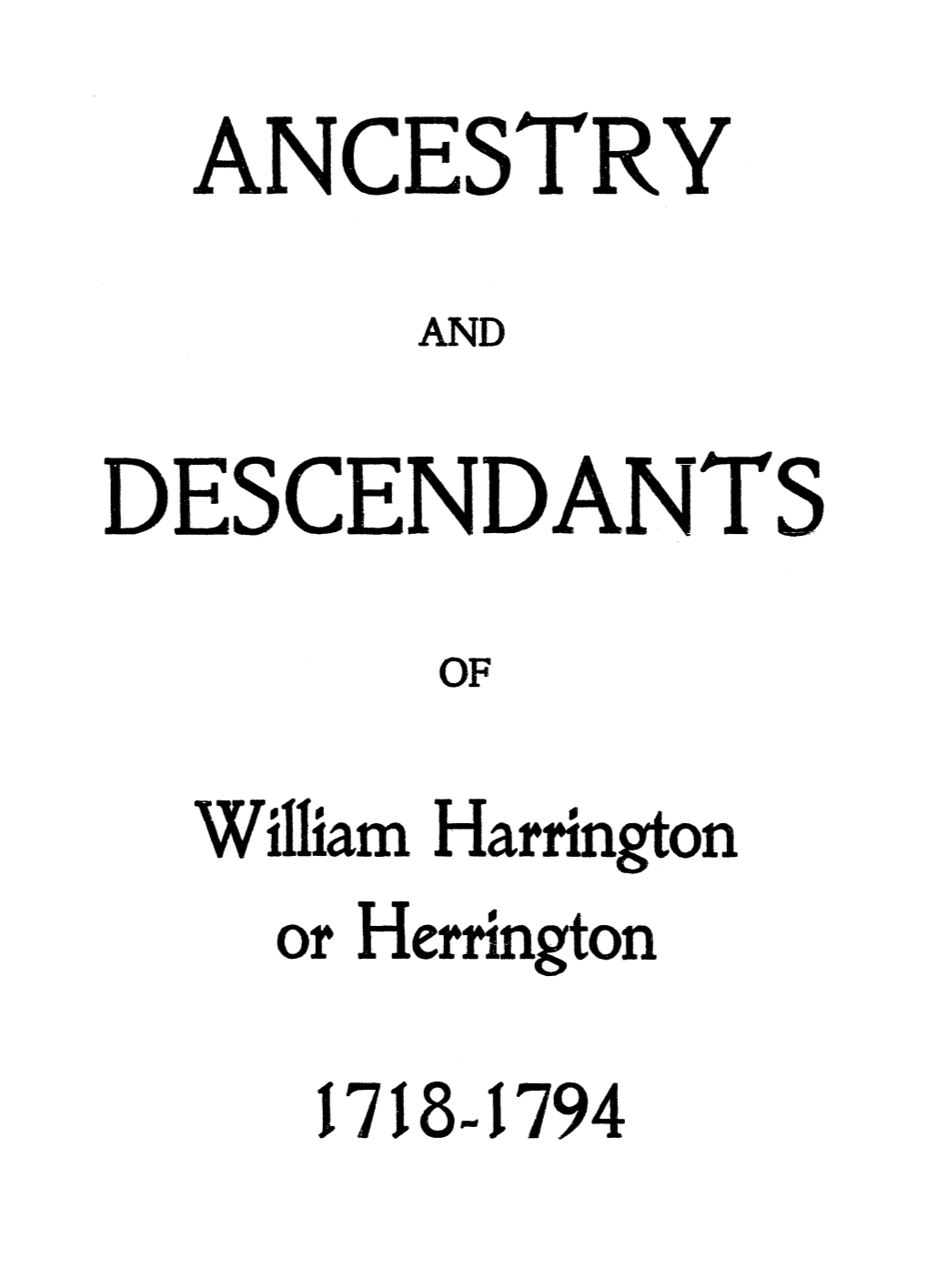William Harrington Or Herrington