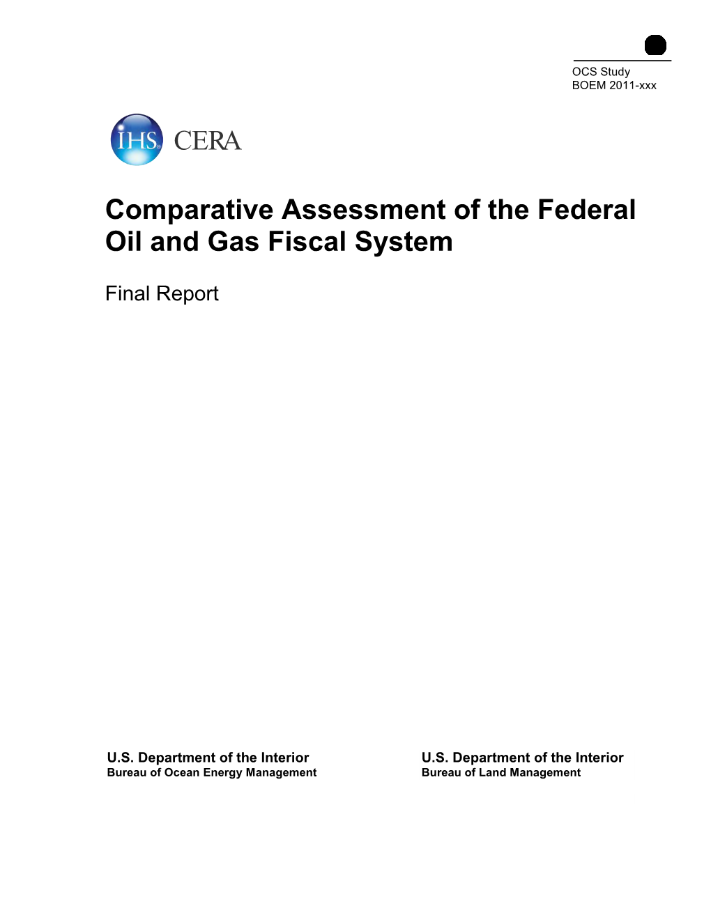Comparative Assessment of the Federal Oil and Gas Fiscal System