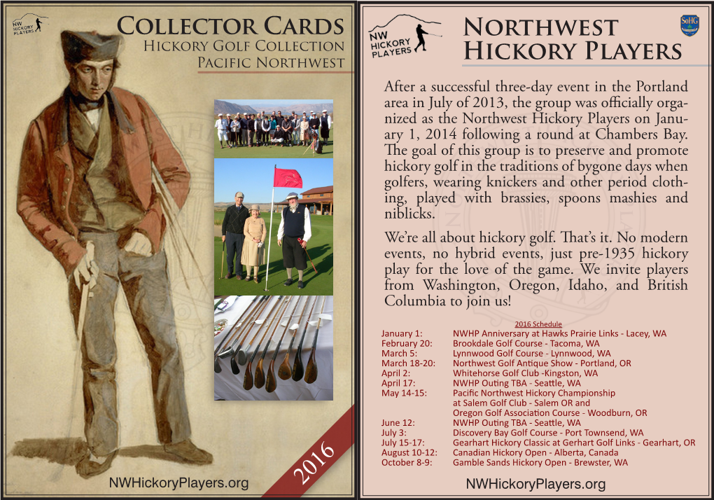 Collector Cards 2016 Northwest Hickory Players