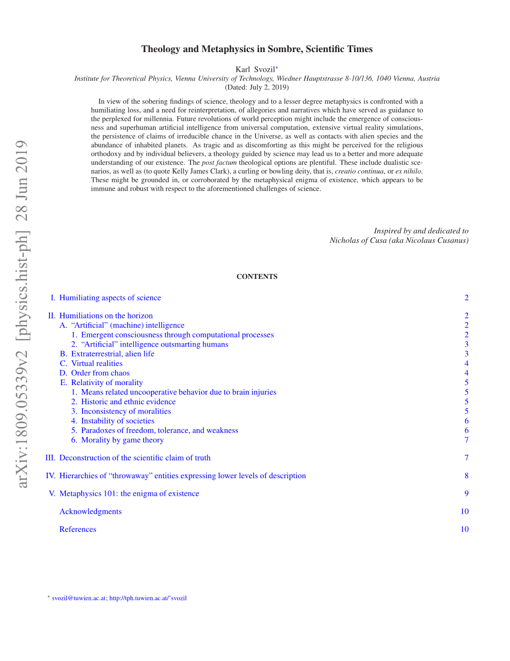 Arxiv:1809.05339V2 [Physics.Hist-Ph] 28 Jun 2019 I.Dcntuto Ftesiniccamo Truth of Claim Scientiﬁc the of Deconstruction III