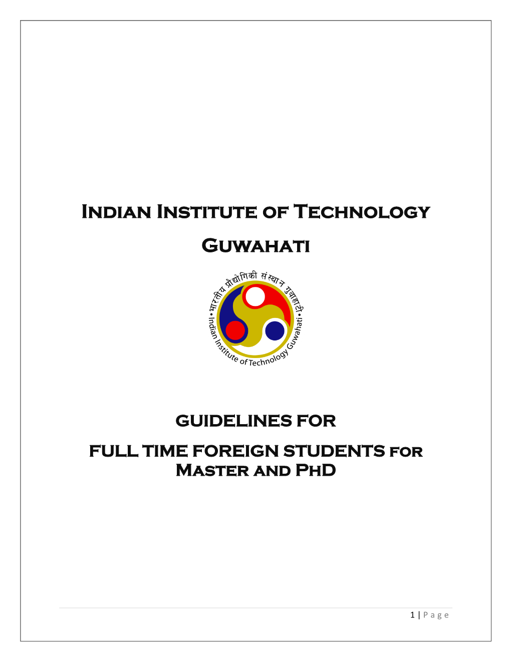 Indian Institute of Technology Guwahati