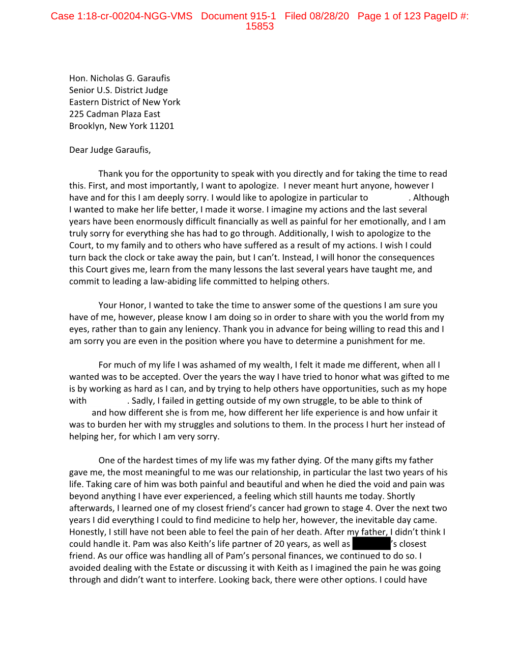 Clare Bronfman Character Letters REDACTED FINAL[1]