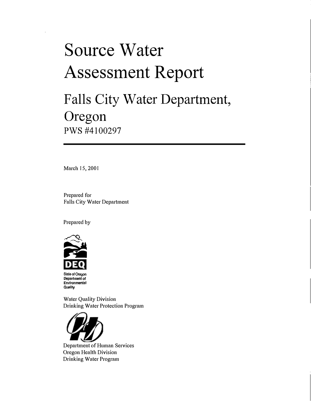 Source Water Assessment Report