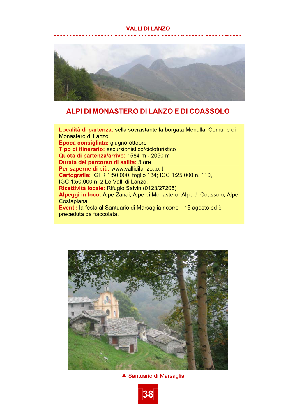 Alpi Di Monastero Di Lanzo E Di Coassolo