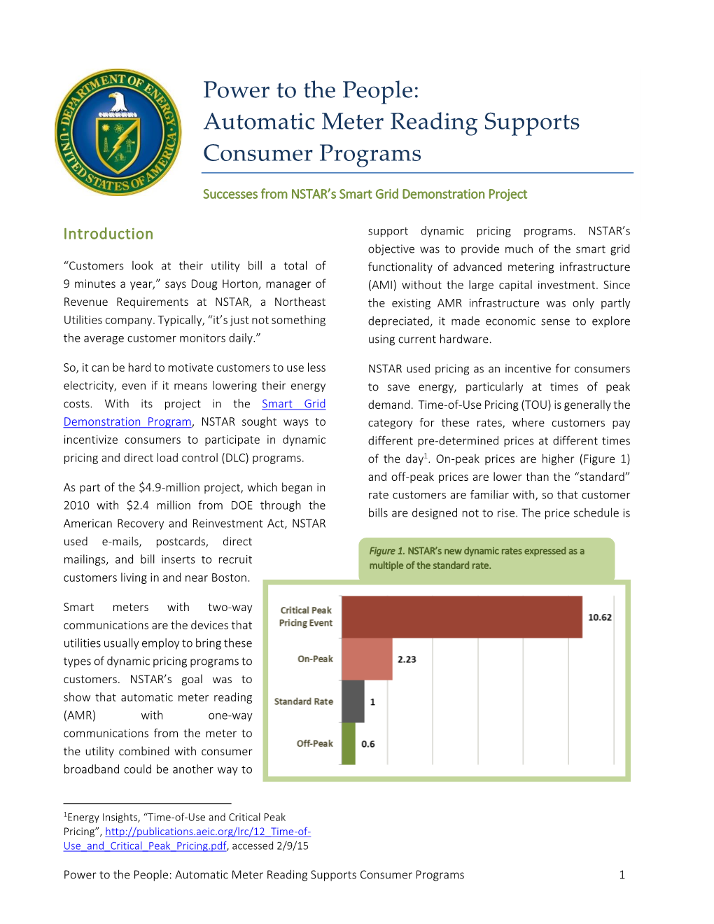 Automatic Meter Reading Supports Consumer Programs