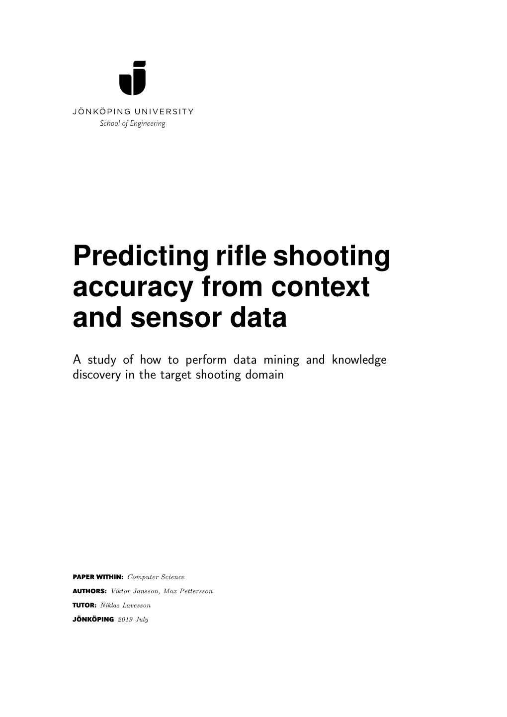 Predicting Rifle Shooting Accuracy from Context and Sensor Data