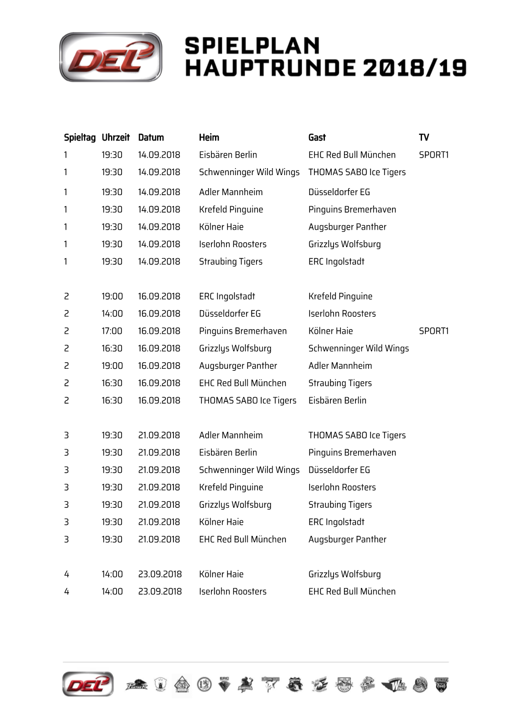 DEL-Spielplan 2018-19-Final