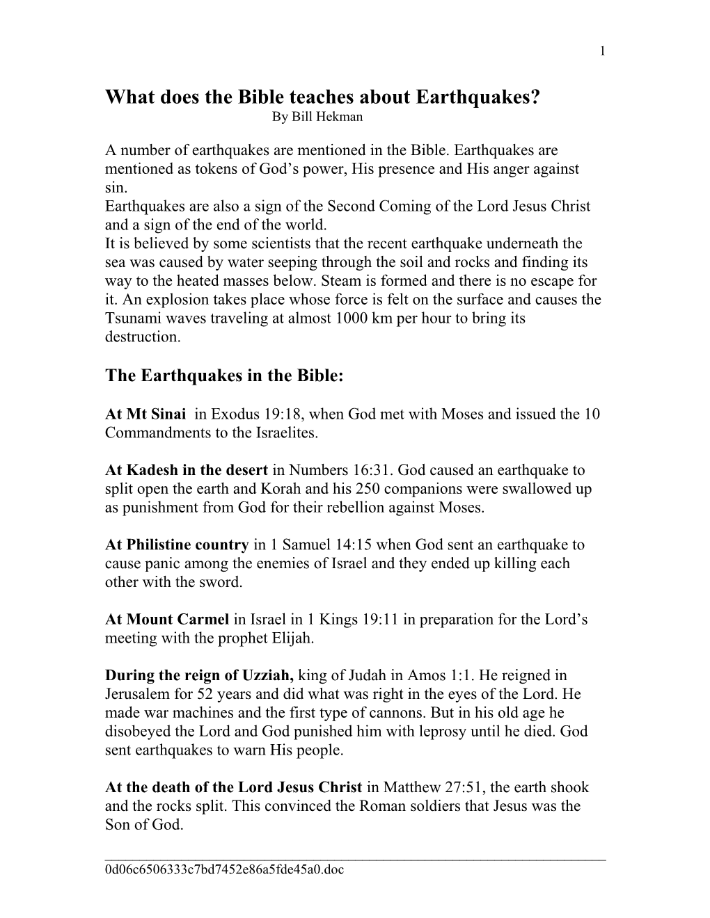 What Does the Bible Teaches About Earthquakes