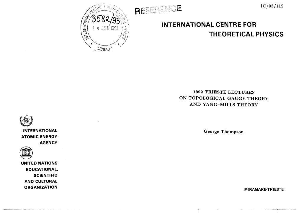 International Centre for Theoretical Physics