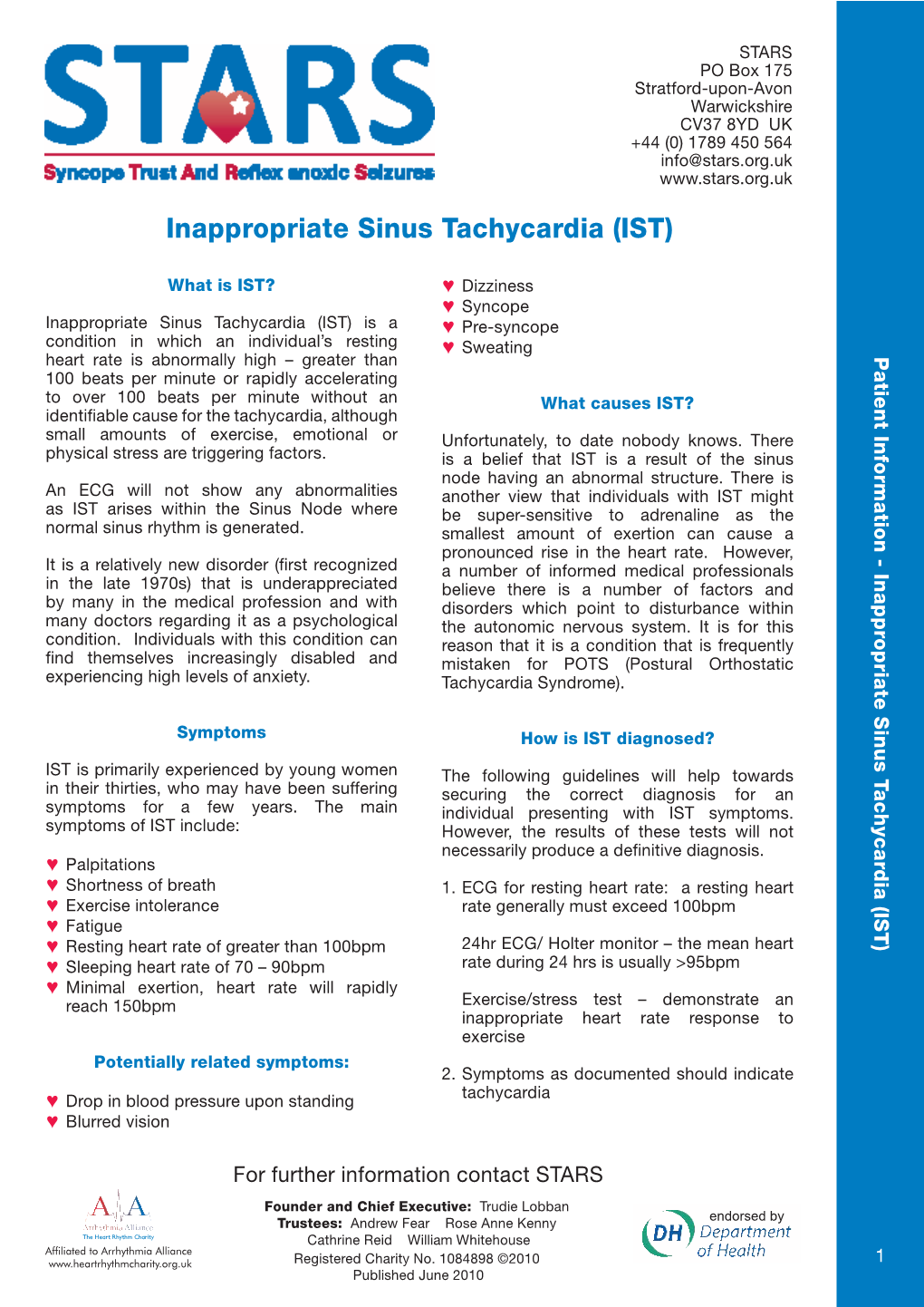 STARS Inappropriate Sinus Tachycardia (IST).Indd