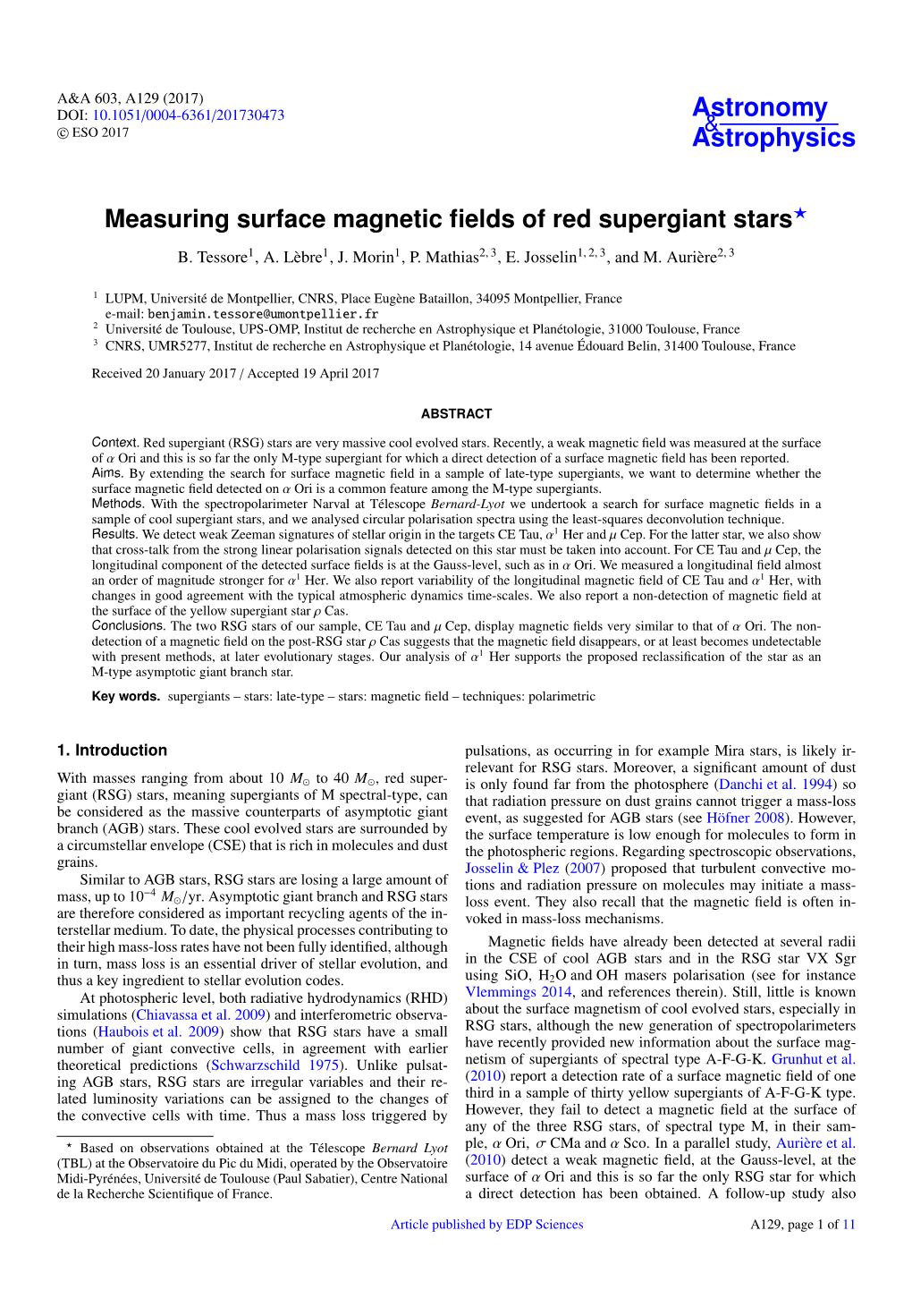 Measuring Surface Magnetic Fields of Red Supergiant Stars