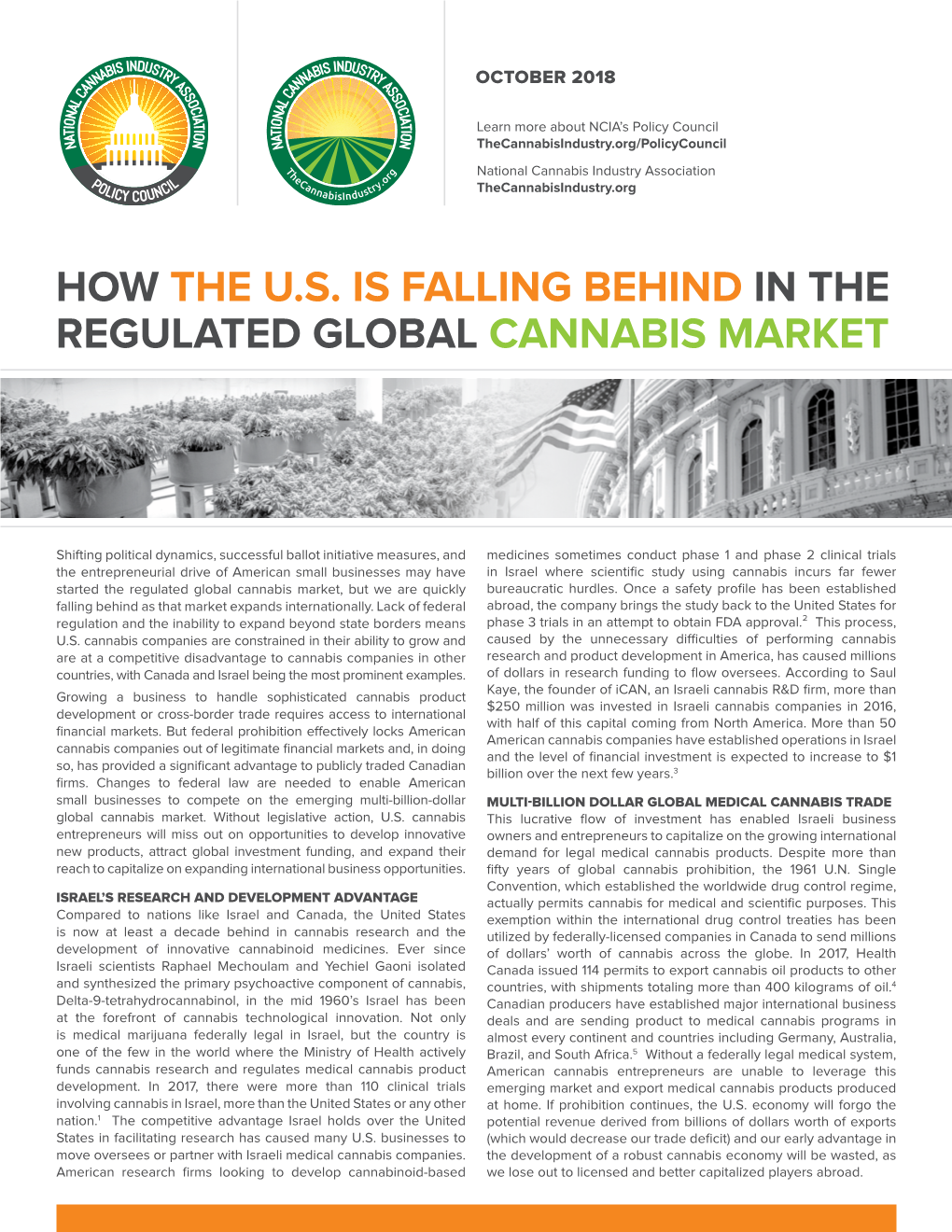 How the U.S. Is Falling Behind in the Regulated Global Cannabis Market