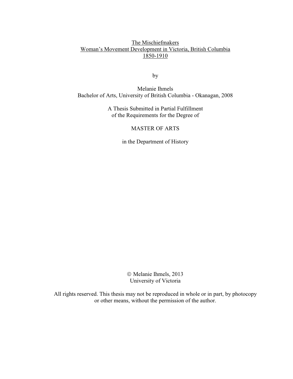 Uvic Thesis Template