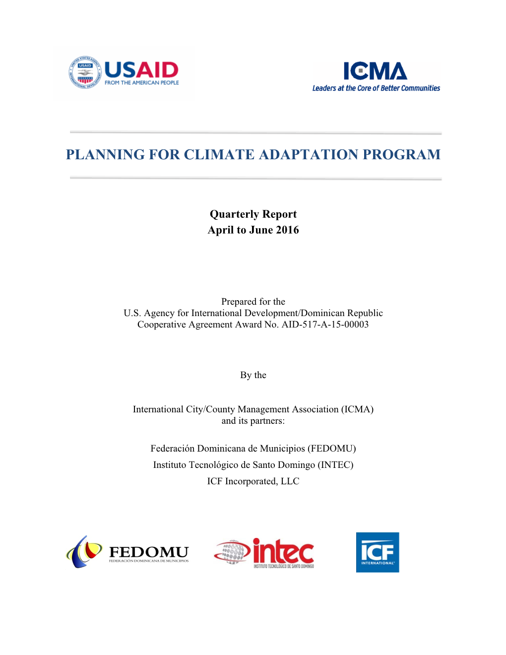 Planning for Climate Adaptation Program