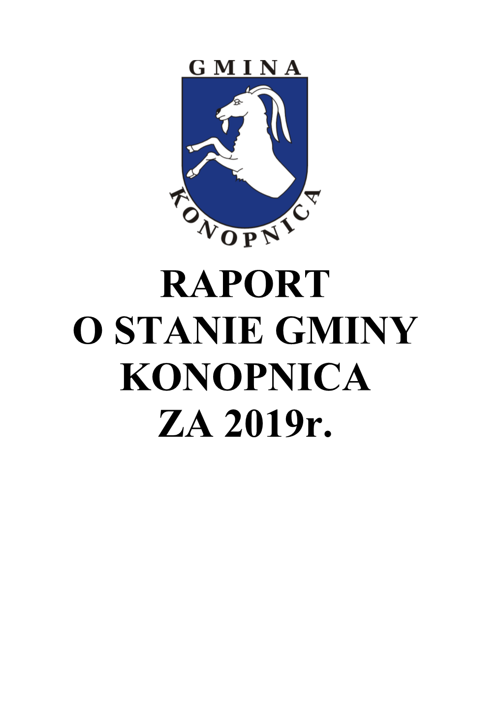 RAPORT O STANIE GMINY KONOPNICA ZA 2019R