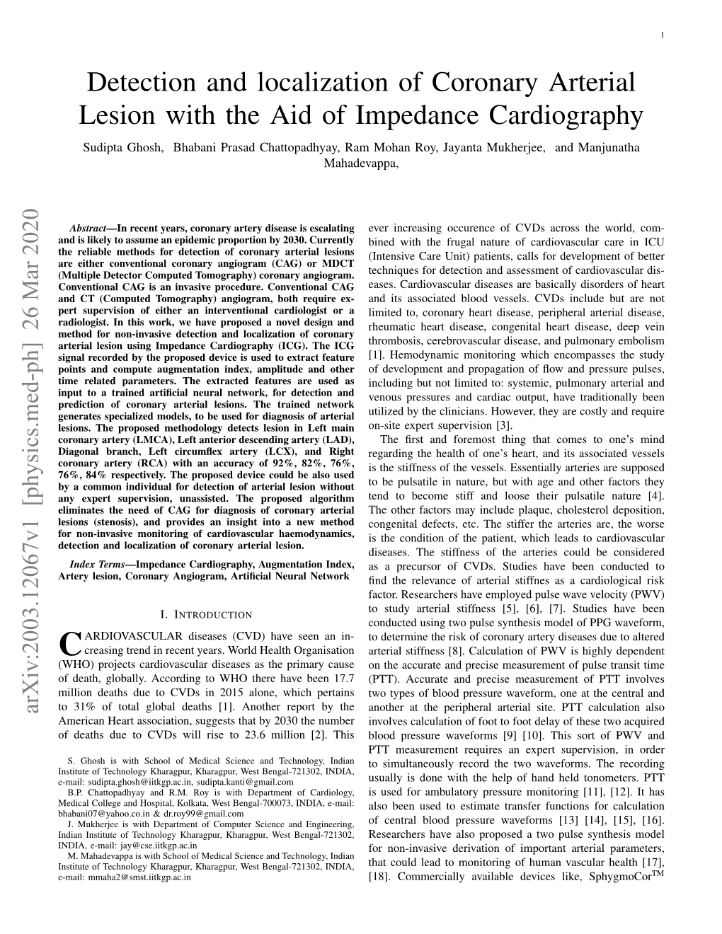 Detection and Localization of Coronary Arterial Lesion with the Aid Of