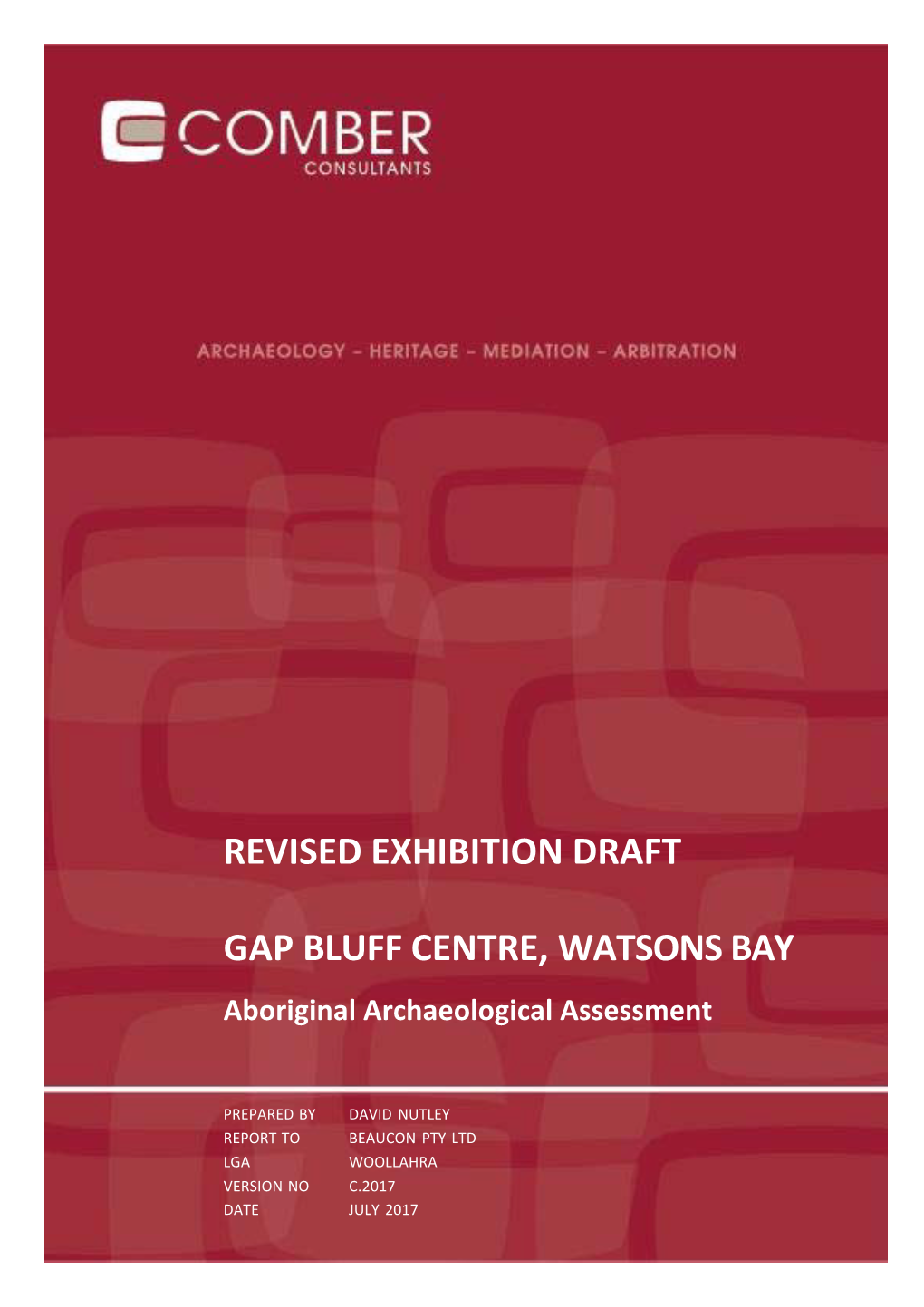 Appendix E Aboriginal Archaeology Assessment