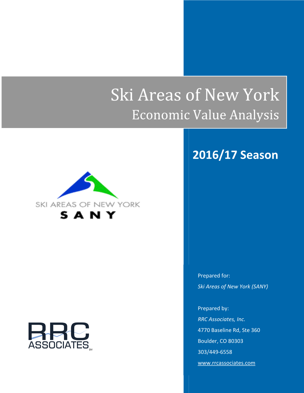 The Economic Study of Skiing in New York State