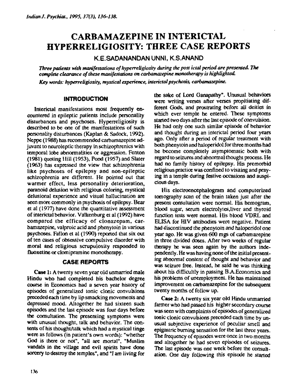 Carbamazepine in Interictal