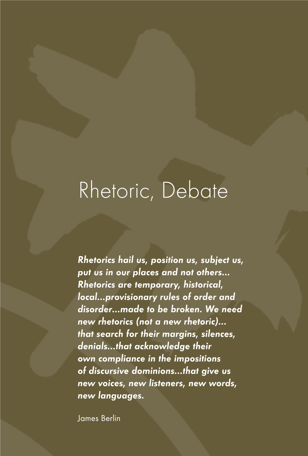 Rhetoric, Debate