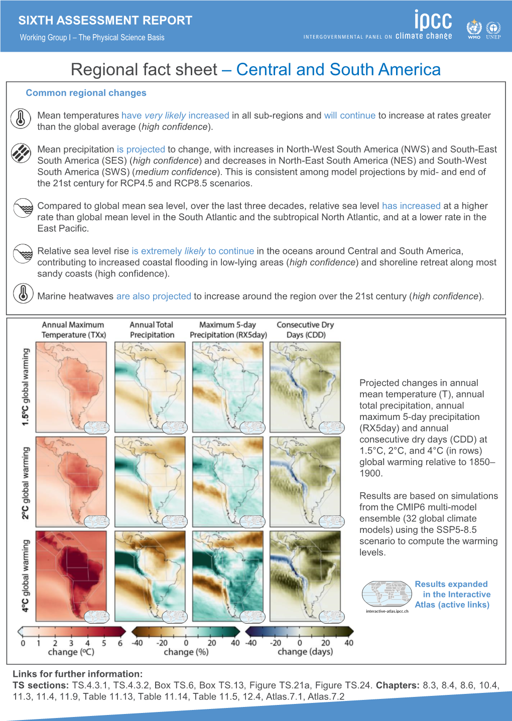 Regional Fact Sheet – Central and South America