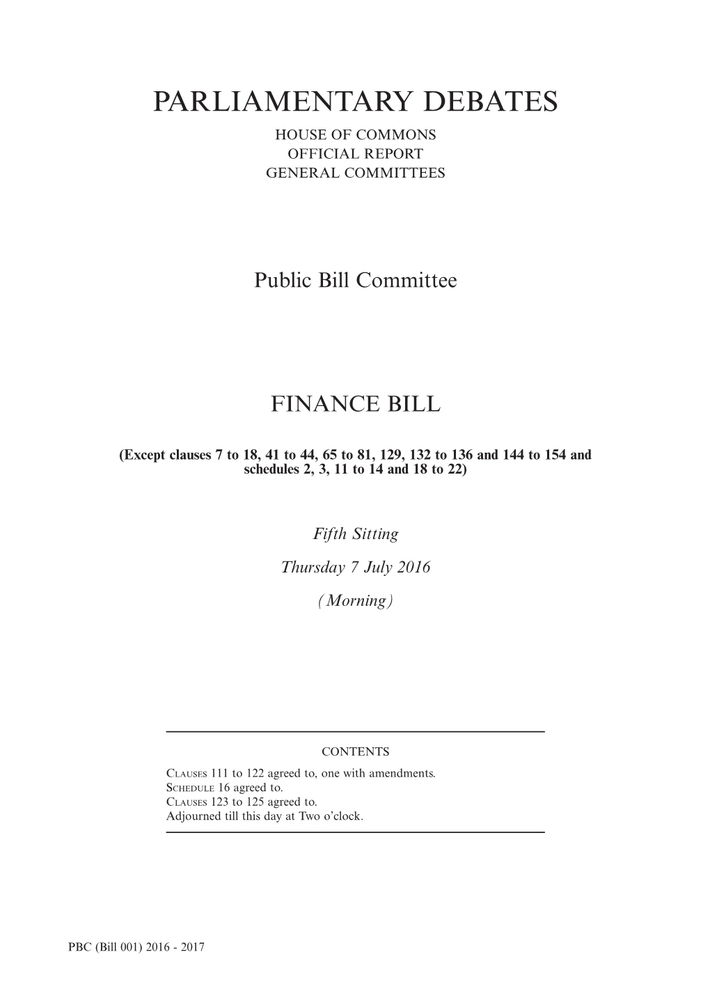 Finance Bill