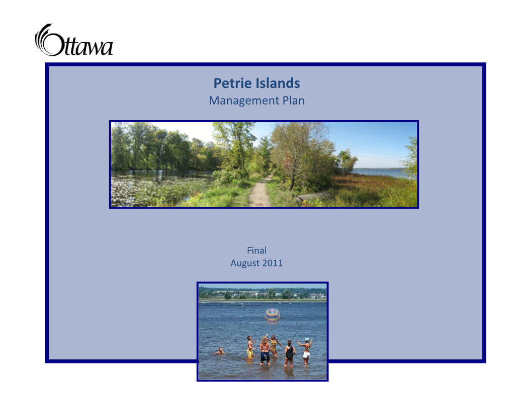 Petrie Island Management Plan, November 2011