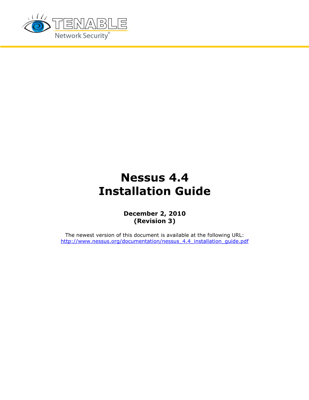 Nessus 4.4 Installation Guide