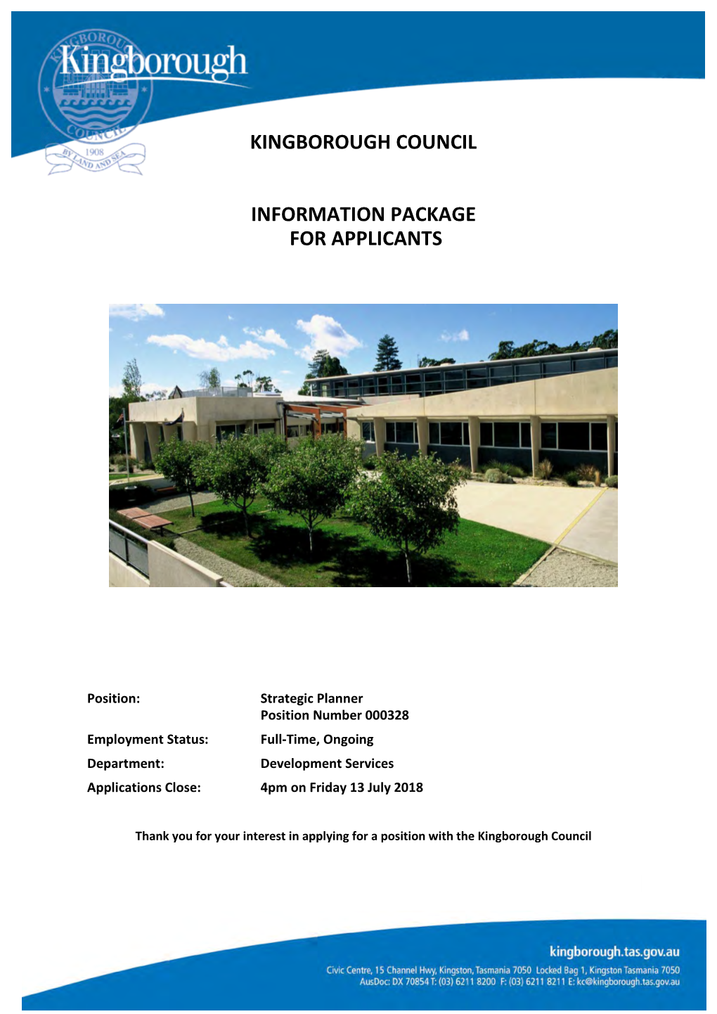 Kingborough Council Information Package For