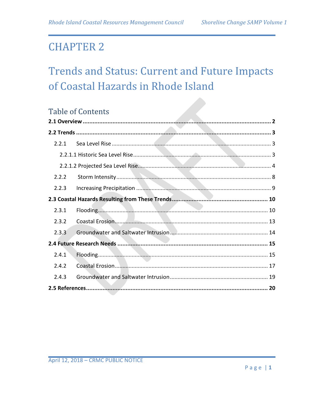 CHAPTER 2 Trends and Status