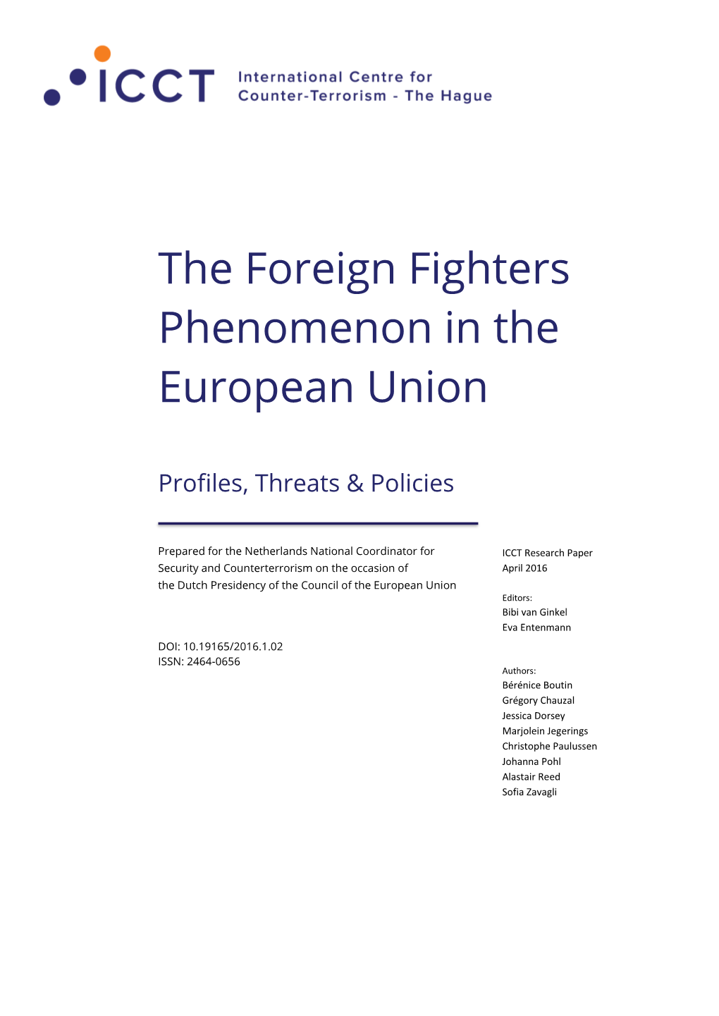 The Foreign Fighters Phenomenon in the European Union