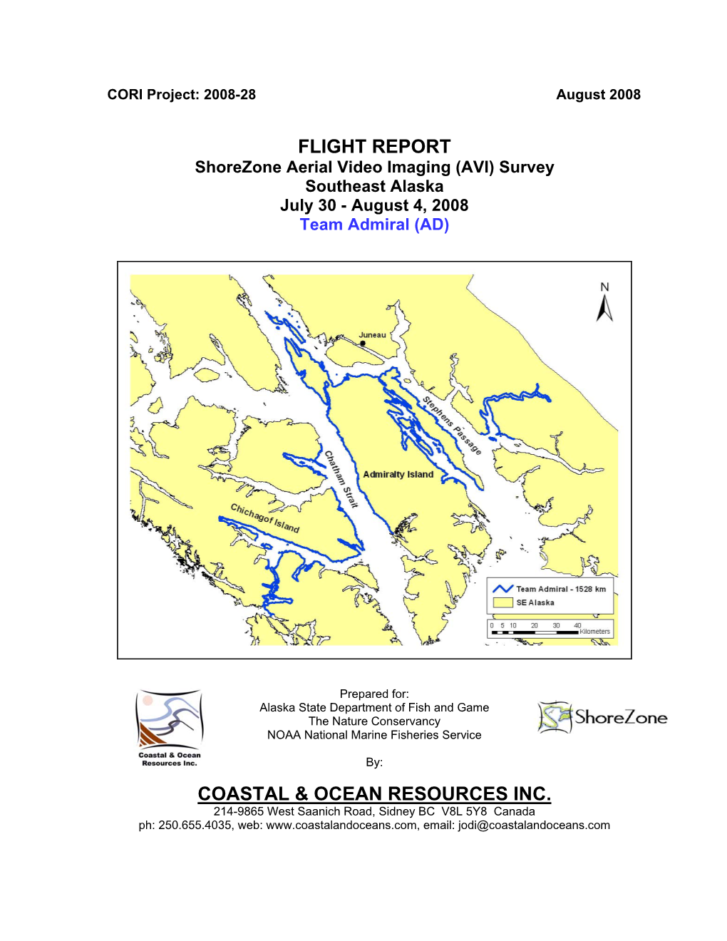 Shorezone AVI Survey Southeast Alaska July 30-August 4