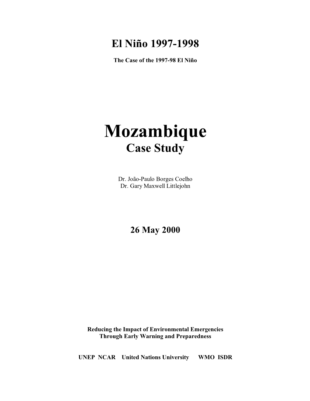 Mozambique Case Study