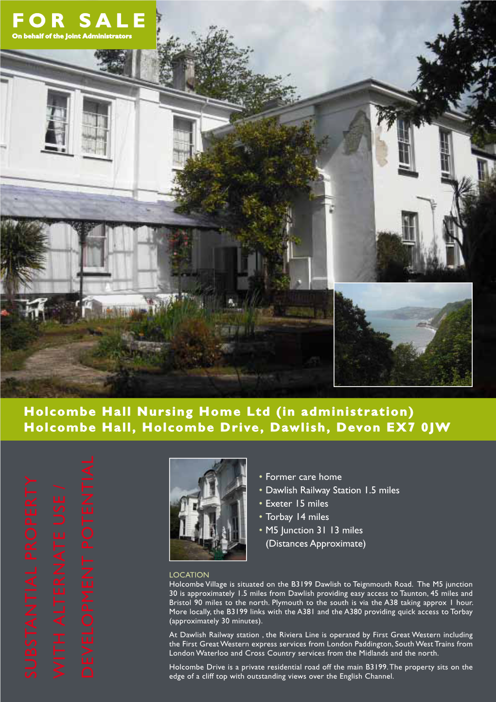 Holcombe Hall, Holcombe Drive, Dawlish, Devon EX7 0JW for SALE