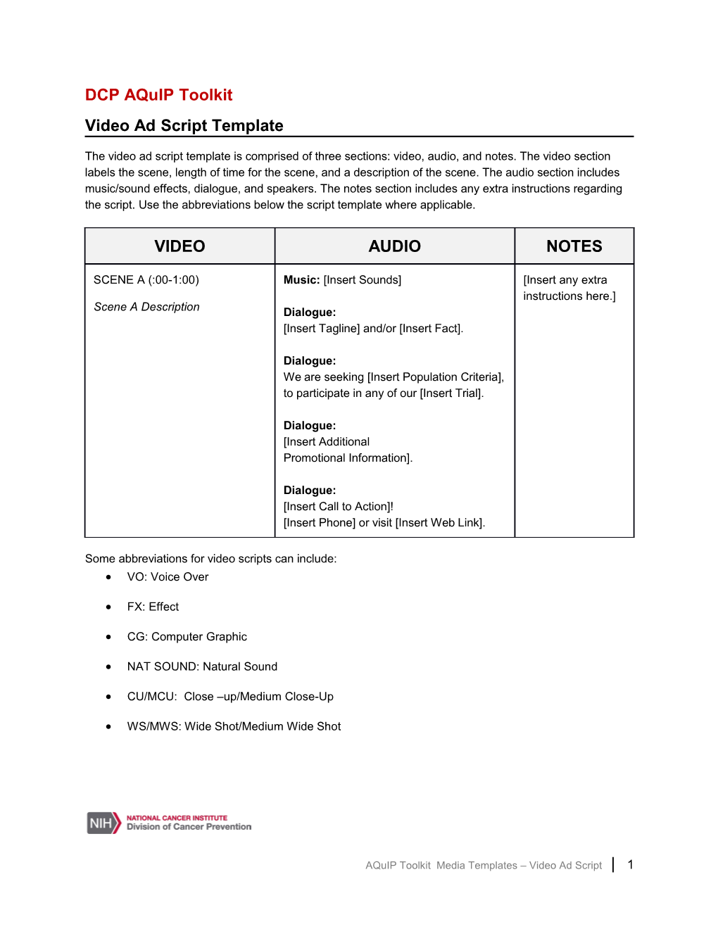 DCP Aquip Toolkit