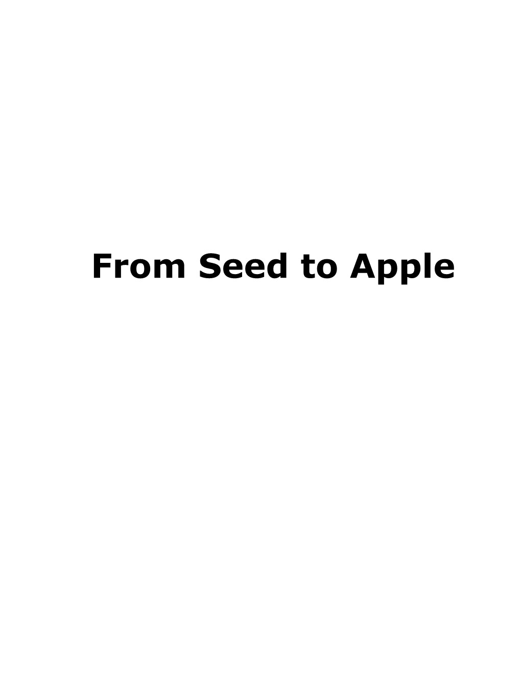 2012 from Seed to Apple
