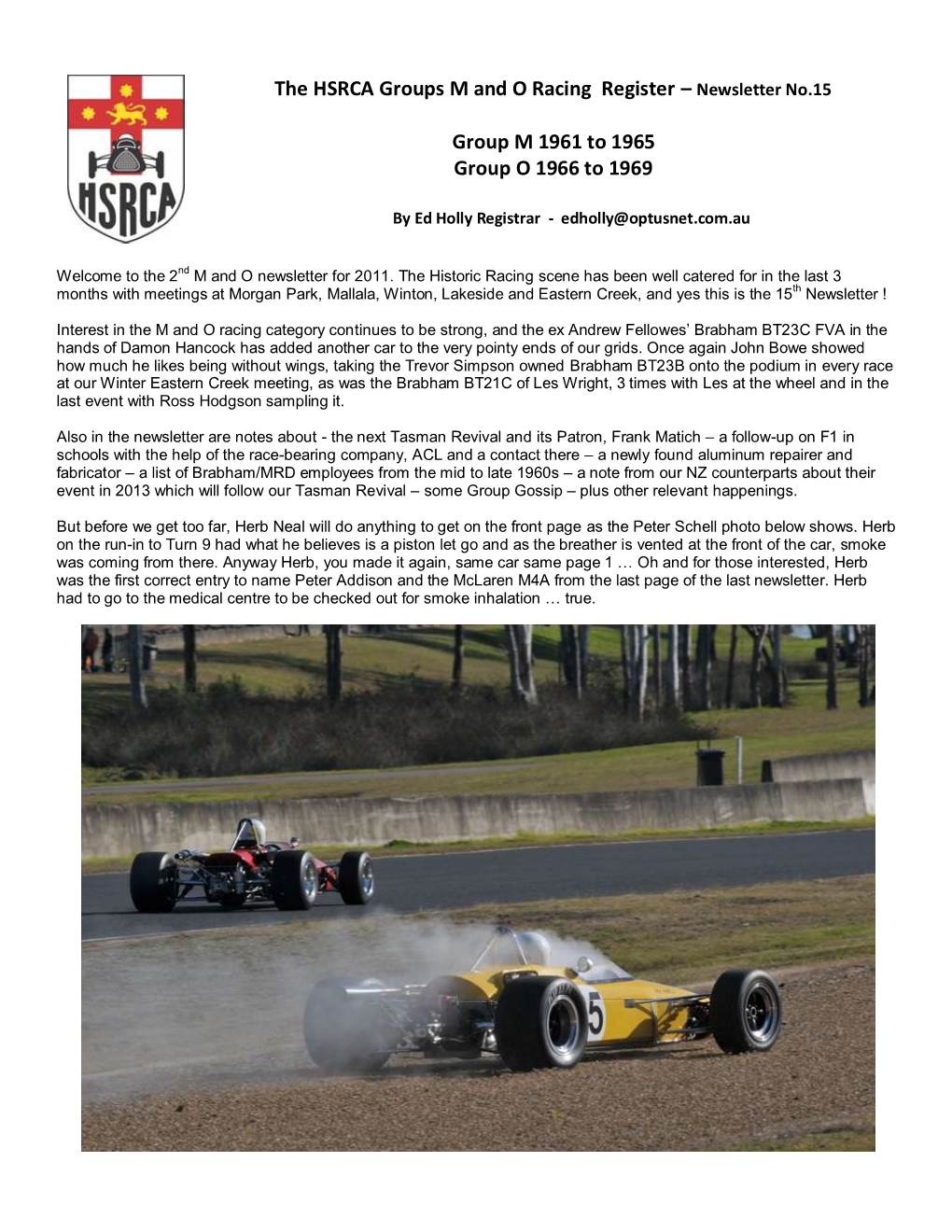 The HSRCA Groups M and O Racing Register – Newsletter No.15 Group