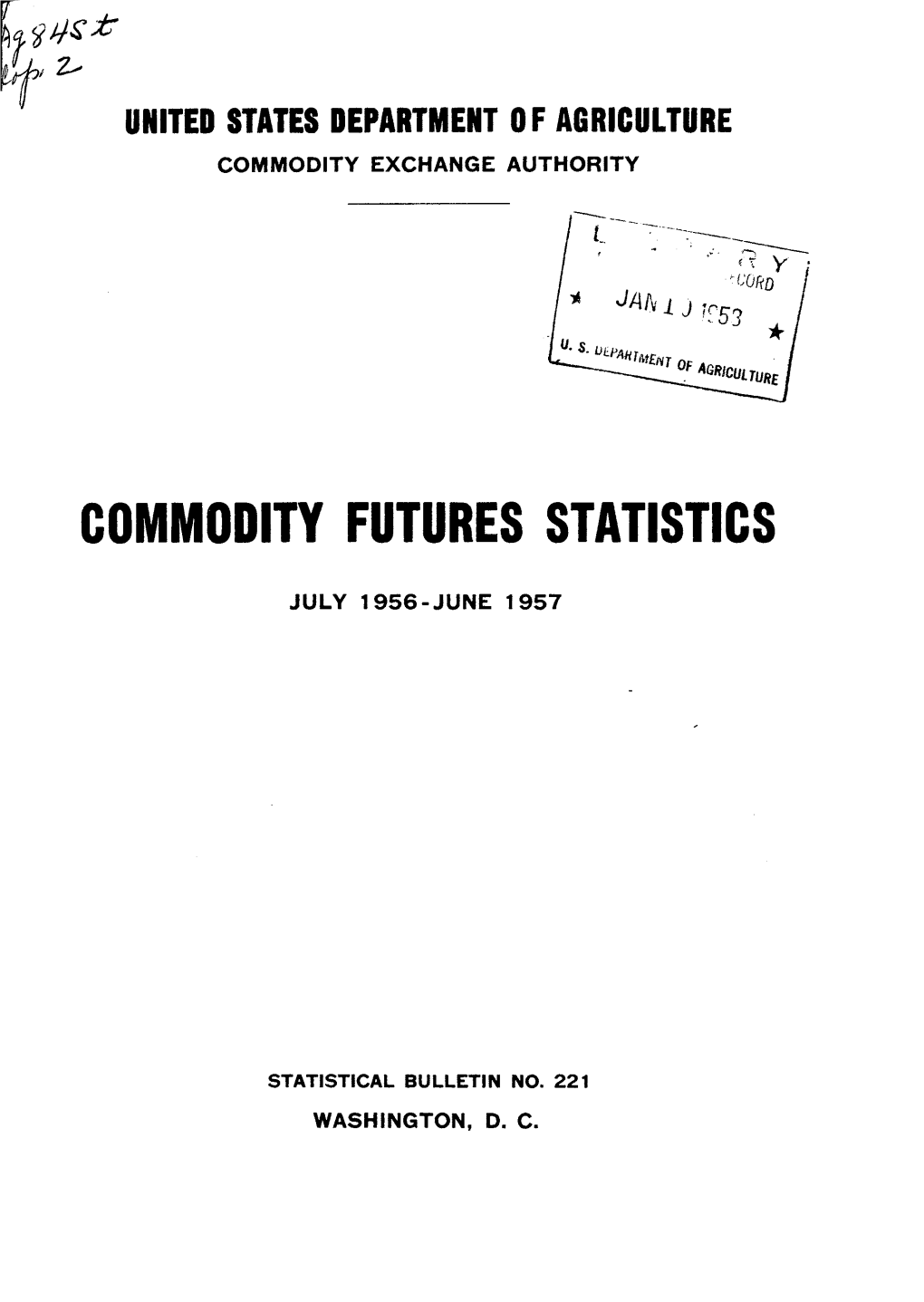 Commodity Futures Statistics